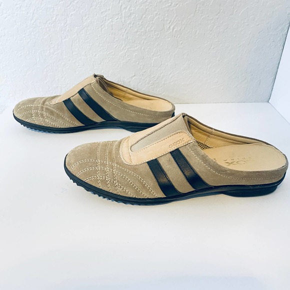 Geox Tan Comfort Suede Slip On Leather Loafer Shoes Size 36 - Picture 3 of 9